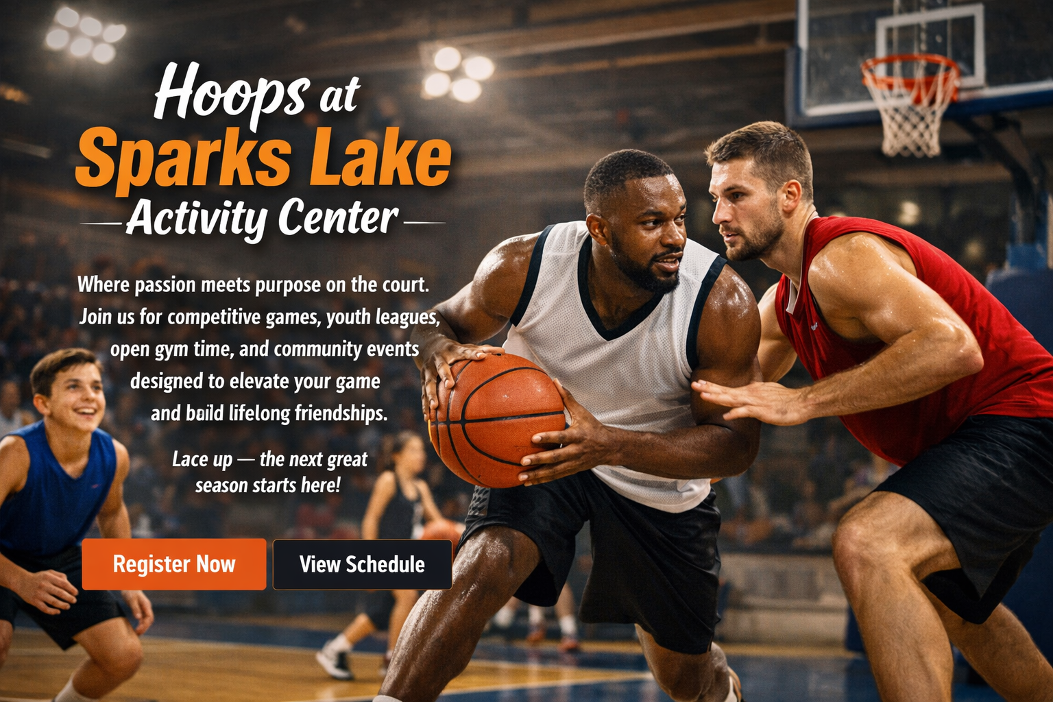 Basketball game at Sparks Lake Activity Center
